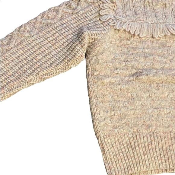 LoveShackFancy Pink Kingston Alpaca Wool Sweater NWT Size M - Picture 4 of 12